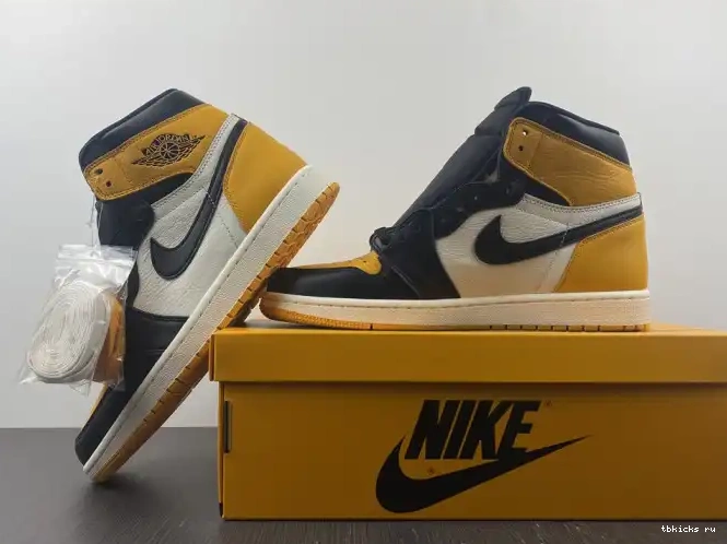 Reps TB Toe 555088-711 Air Jordan High OG 1 Yellow 0602